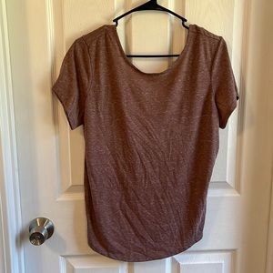 Maroon/brown open back t shirt
